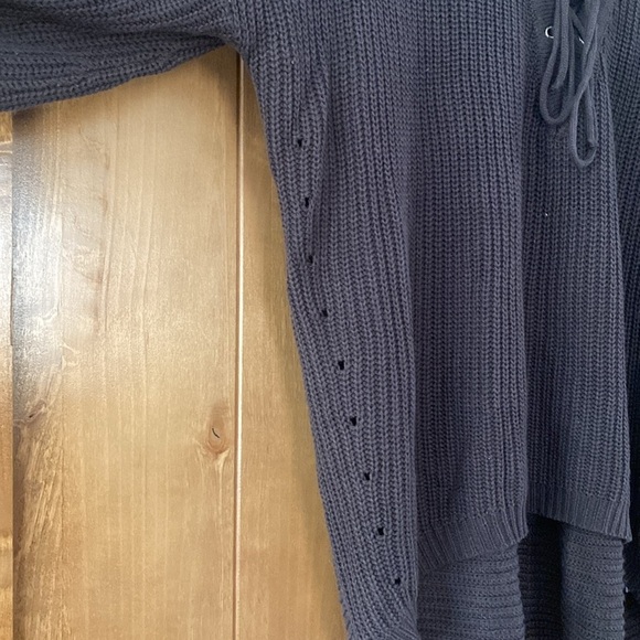 Alter’d State Slouchy Dolman 3/4 length sleeve sweater size small charcoal grey - Picture 7 of 10